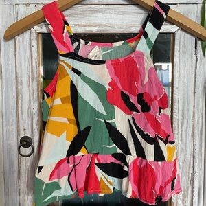 Billabong Tropical tank blouse, child M, beach cover up top